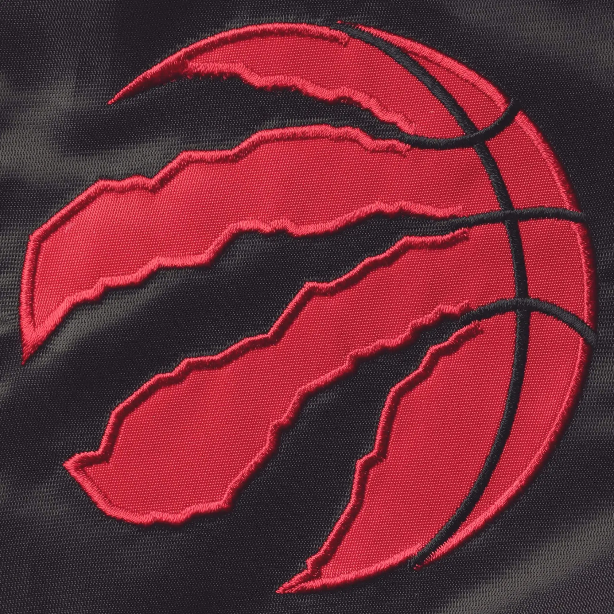 Toronto Raptors Starter 75th Anniversary Leader Red & Black Color Block Satin Varsity Jacket (3)