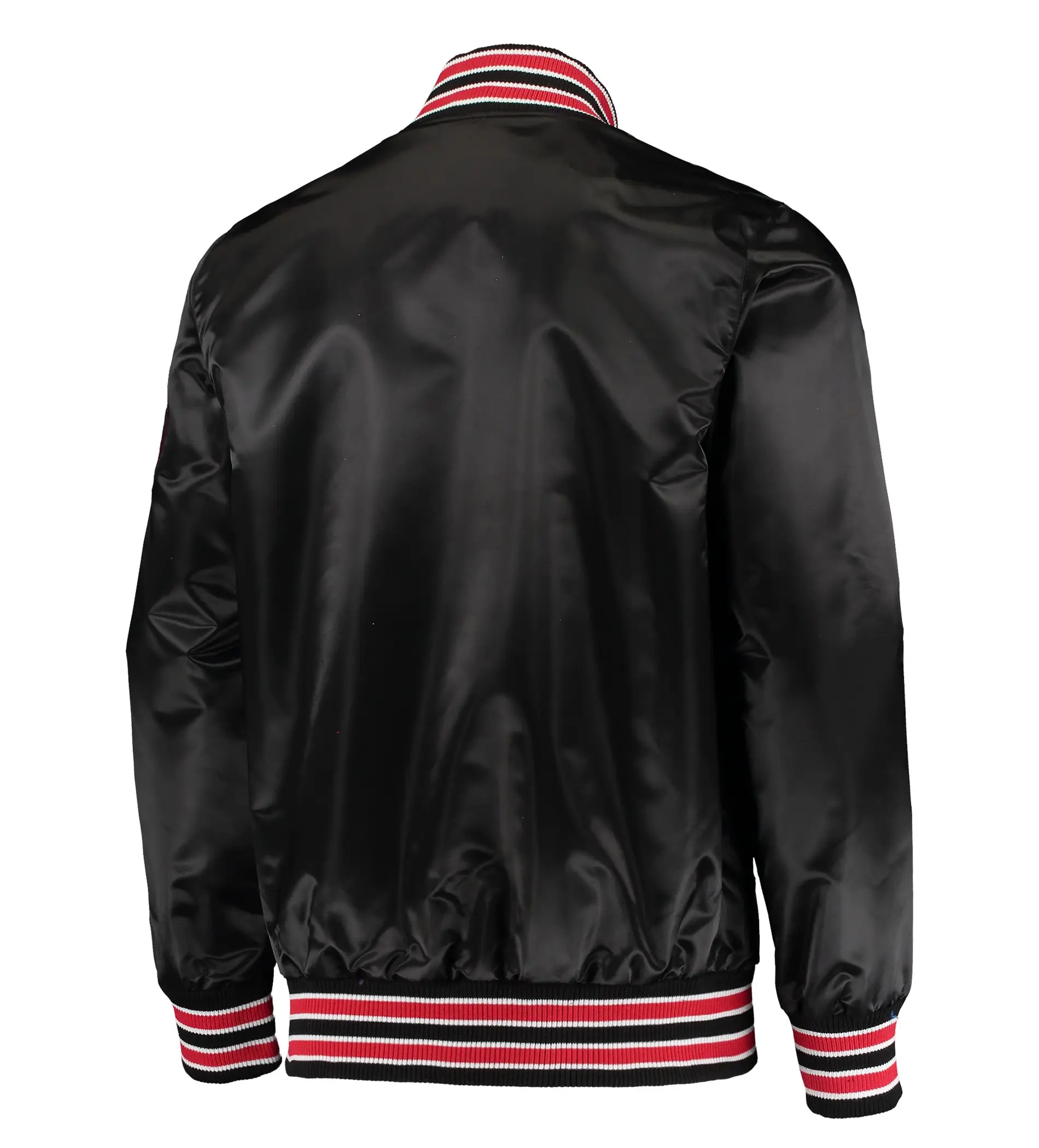 Toronto Raptors Starter Black The Diamond Classic Full-Snap Black Satin Varsity Jacket (2)