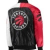 Toronto Raptors Starter PurpleRedWhite Tricolor Remix Raglan Varsity Jacket (2)