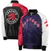 Toronto Raptors Starter PurpleRedWhite Tricolor Remix Raglan Varsity Jacket (4)