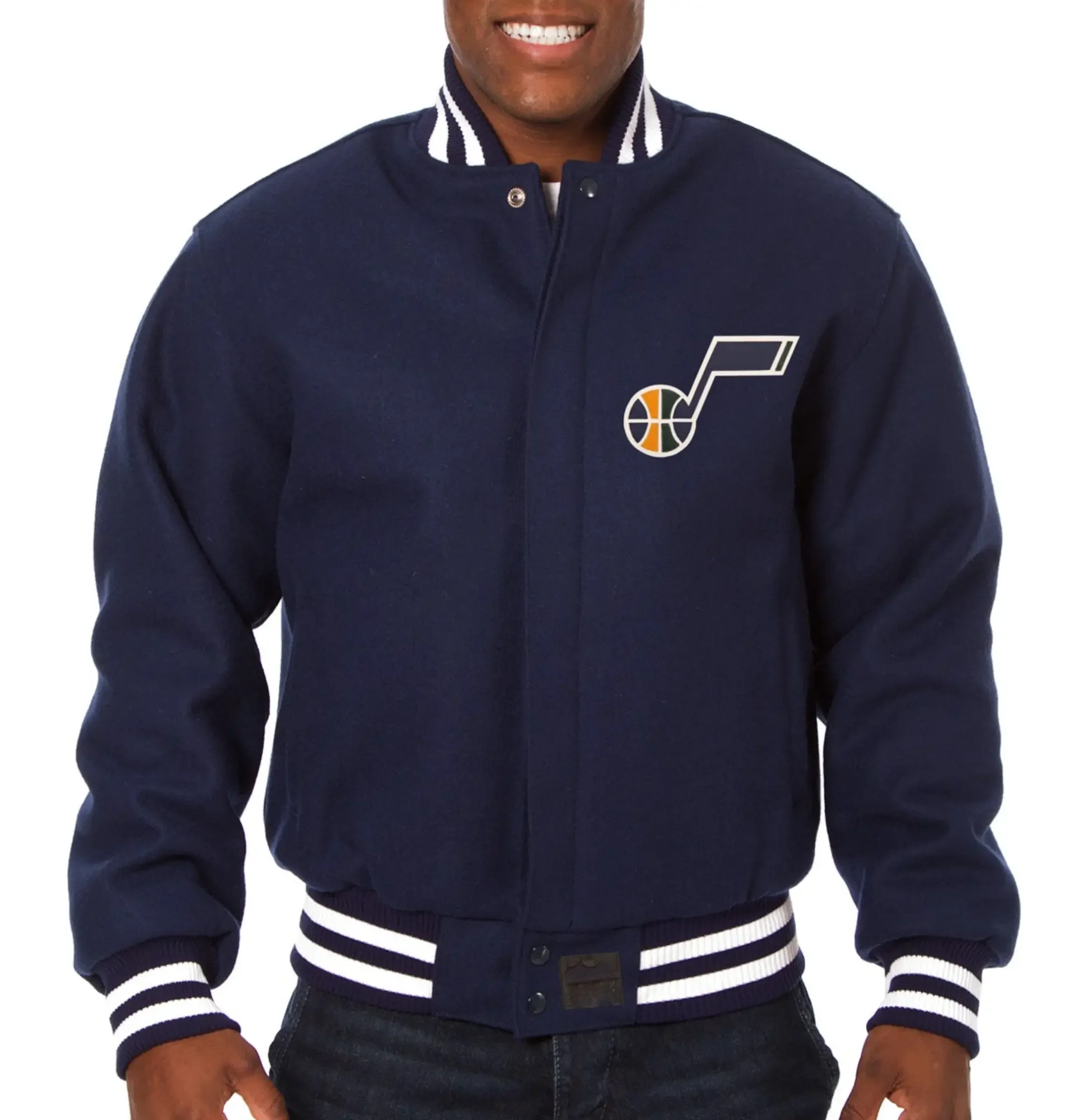 Utah-Jazz-Navy-Wool-Varsity-Jacket-Button-Zipper-Closure-LeatherMoto
