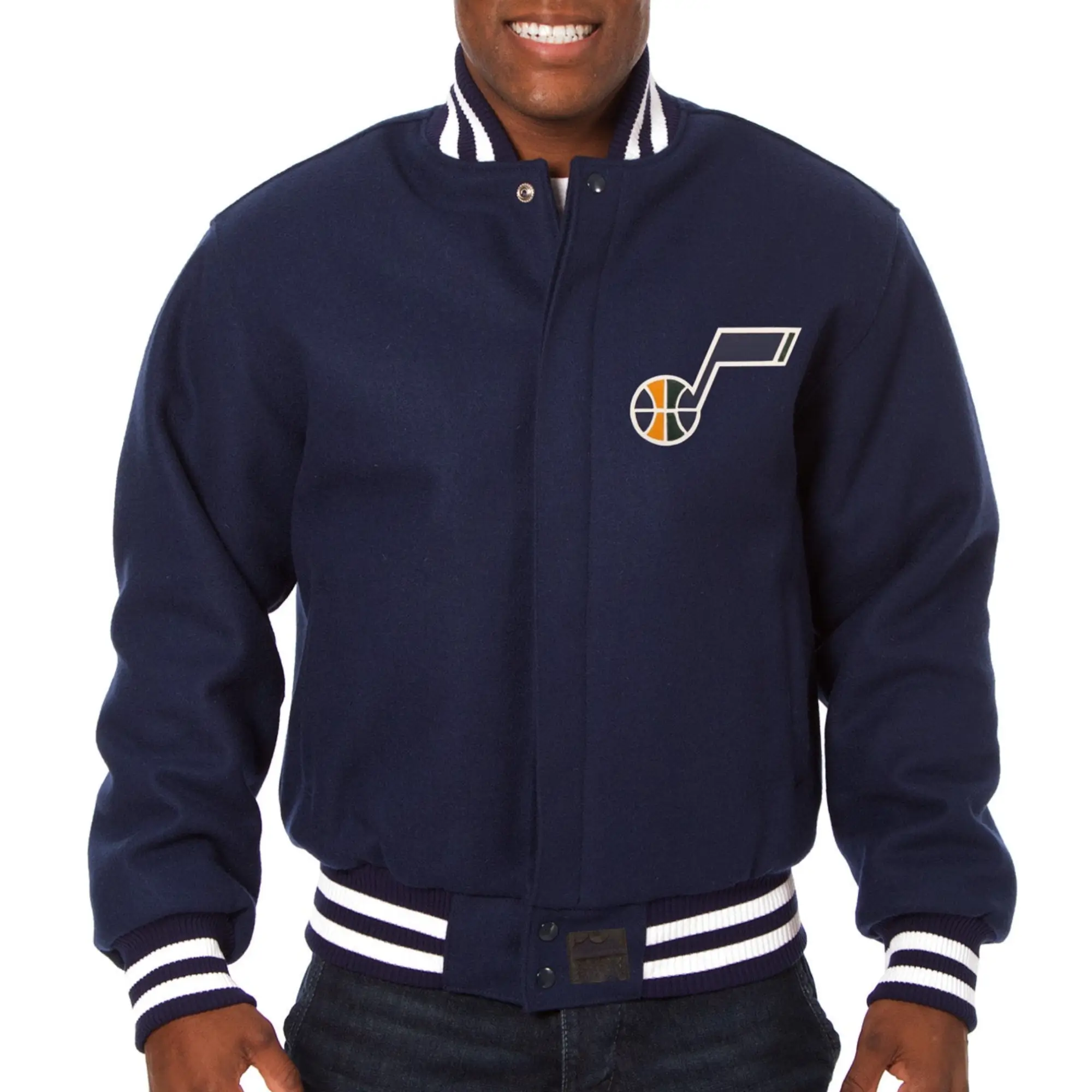 Utah-Jazz-Navy-Wool-Varsity-Jacket-Button-Zipper-Closure-LeatherMoto