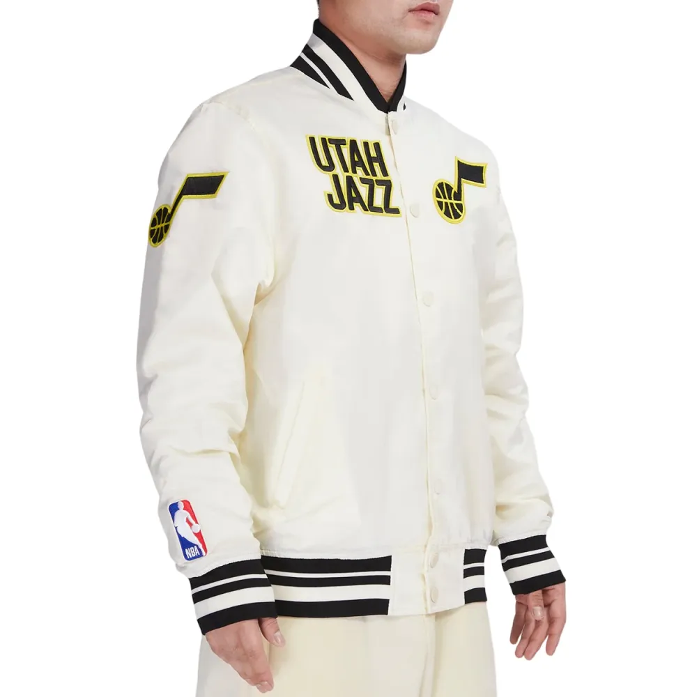 Utah-Jazz-Retro-Classic-Full-Snap-Satin-Varsity-Jacket-Cream-3
