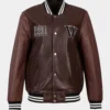 Vintage Brown Letterman Leather Bomber Jacket – Timeless Style (3)