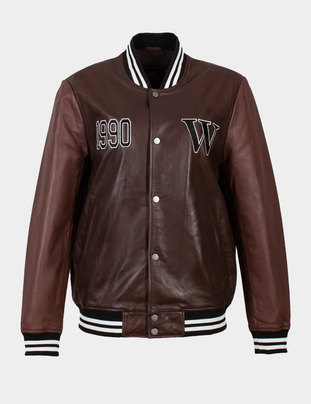 Vintage Brown Letterman Leather Bomber Jacket – Timeless Style (3)