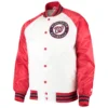 Washington-Nationals-Starter-White-Red-Clean-Up-Hitter-Full-Snap-Satin-Varsity-Jacket-leather moto 1