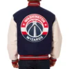 Washington Wizards Unisex Navy and White Varsity Jacket - Image 2