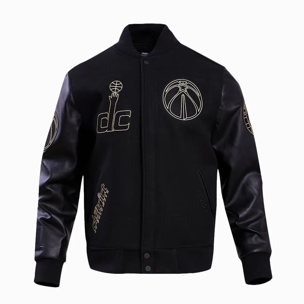 Washington-Wizards-Wool-Leather-Black-Varsity-Jacket-LeatherMoto