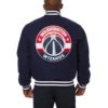 Washington Wizards Wool Full Navy Varsity Jacket - Image 2