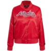Womens-Atlanta-Braves-Baseball-Team-Players-Satin-Varsity-Red-Jacket-leather moto 1