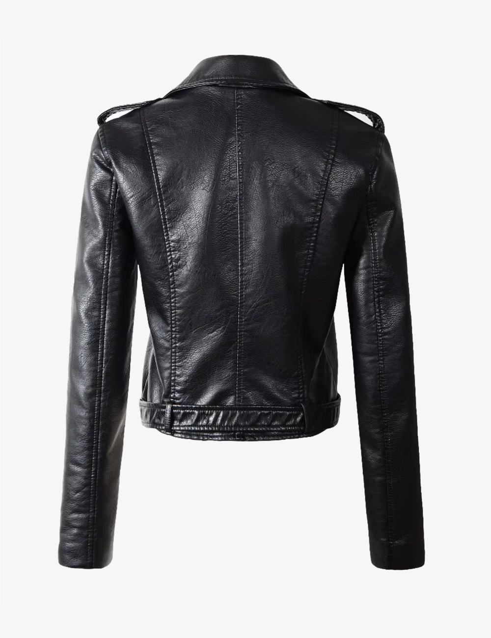 Women's Black Edge Biker Jacket – Sleek Leather Style (4)