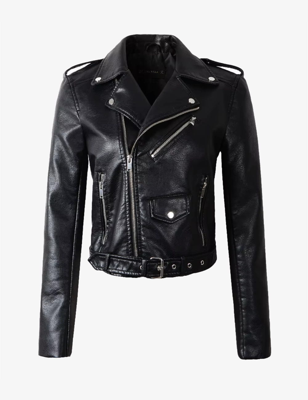 Women's Black Edge Biker Jacket – Sleek Leather Style