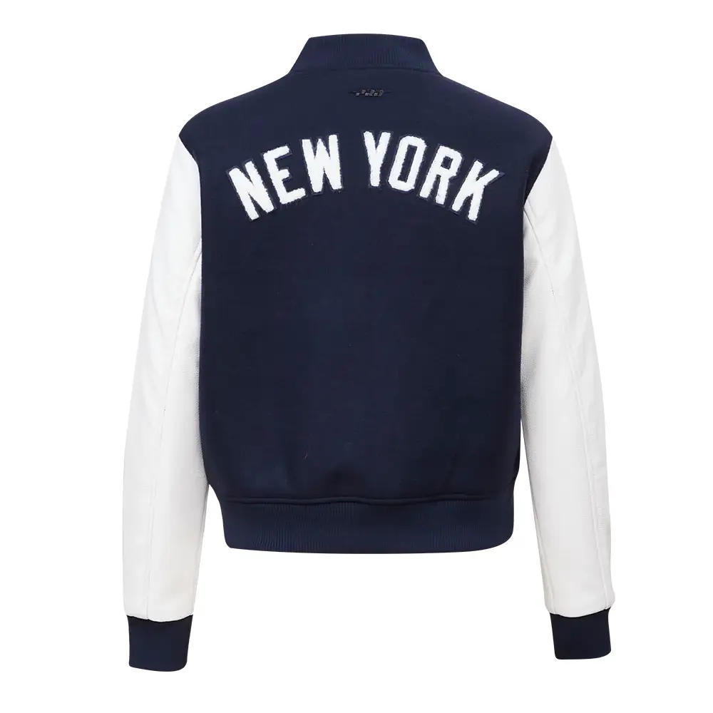 Womens-New-York-Yankees-Pro-Standard-Full-Zip-Wool-Navy-White-Varsity-Jacket-leather moto 4