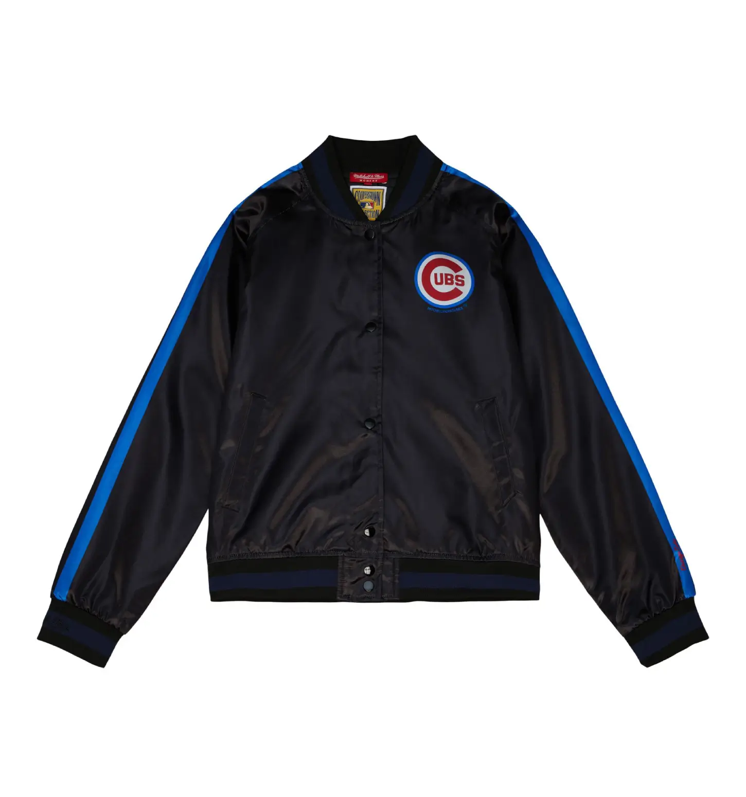 Womens-Raglan-Satin-Jacket-Chicago-Cubs leather moto 1