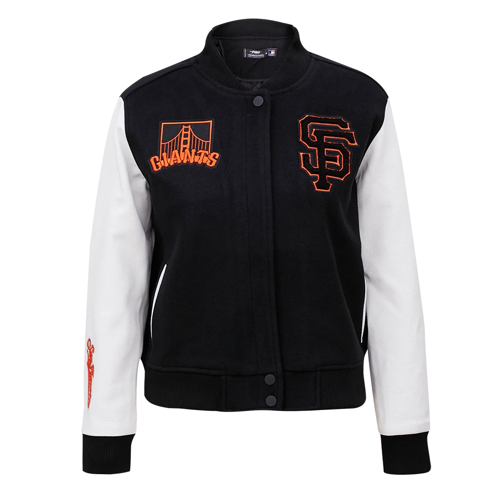 Womens-San-Francisco-Giants-Classic-Wool-Leather-Varsity-Jacket-leather moto 2