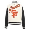 Womens-San-Francisco-Giants-Retro-Classic-White-Black-Varsity-Jacket-leathe rmoto 4