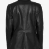 Women’s Trendy Black Sheepskin Leather Blazer – Chic Tailored Jacket (1)