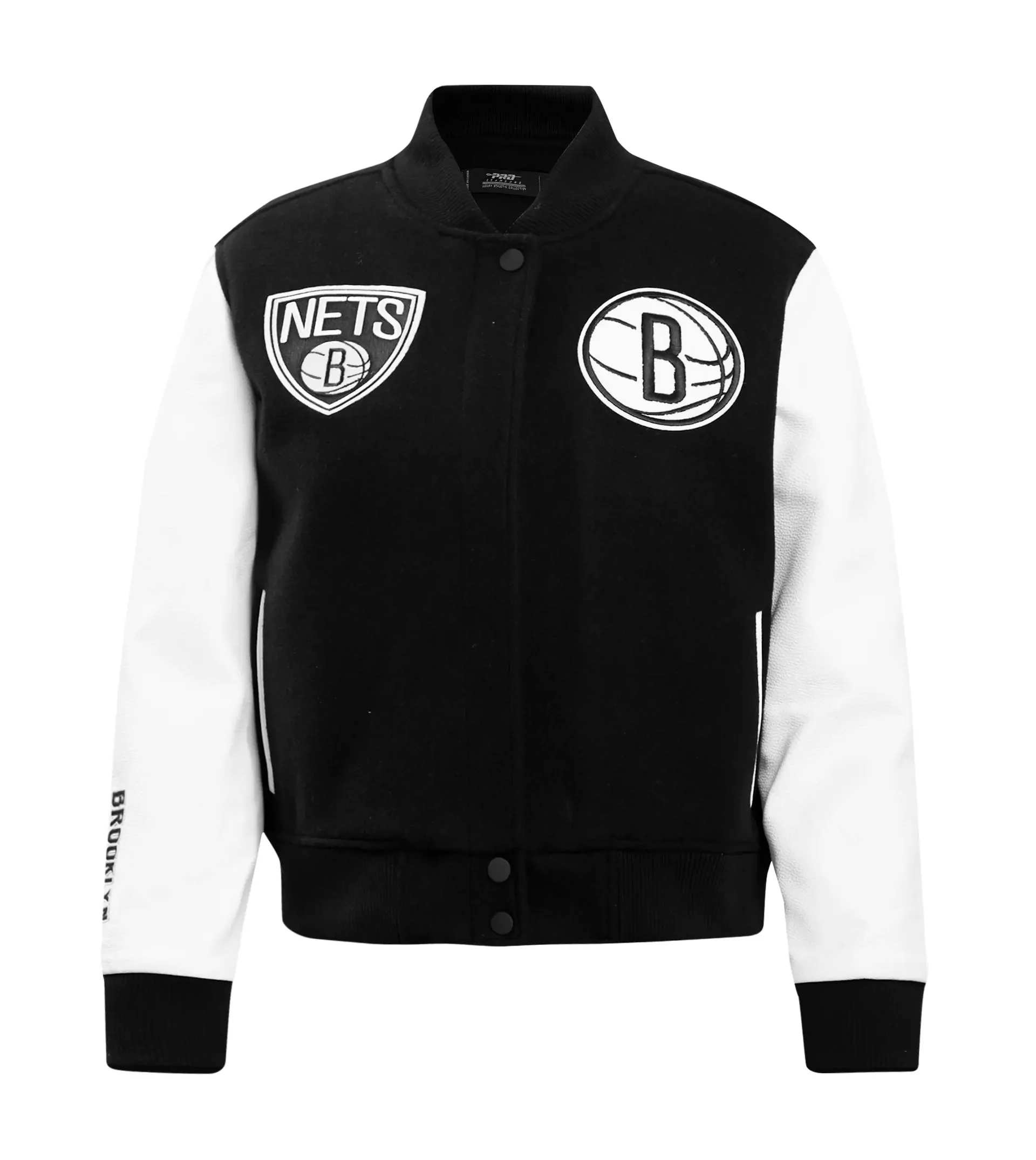 Women´s-Brooklyn-Nets-Classic-BlackWhite-Wool-Leather-Varsity-Jacket-LeatherMoto