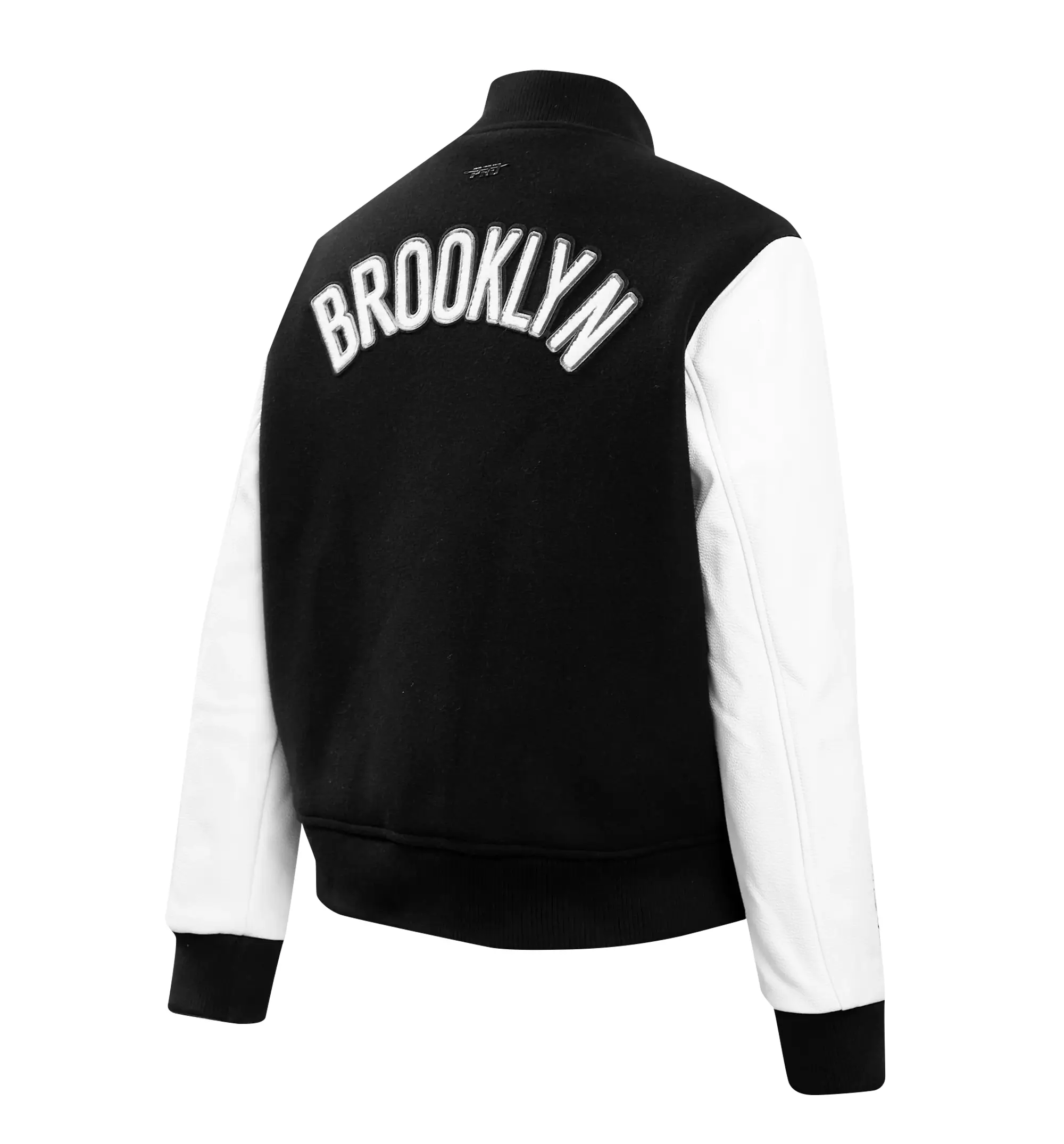 Women´s-Brooklyn-Nets-Classic-BlackWhite-Wool-Leather-Varsity-Jacket-LeatherMoto