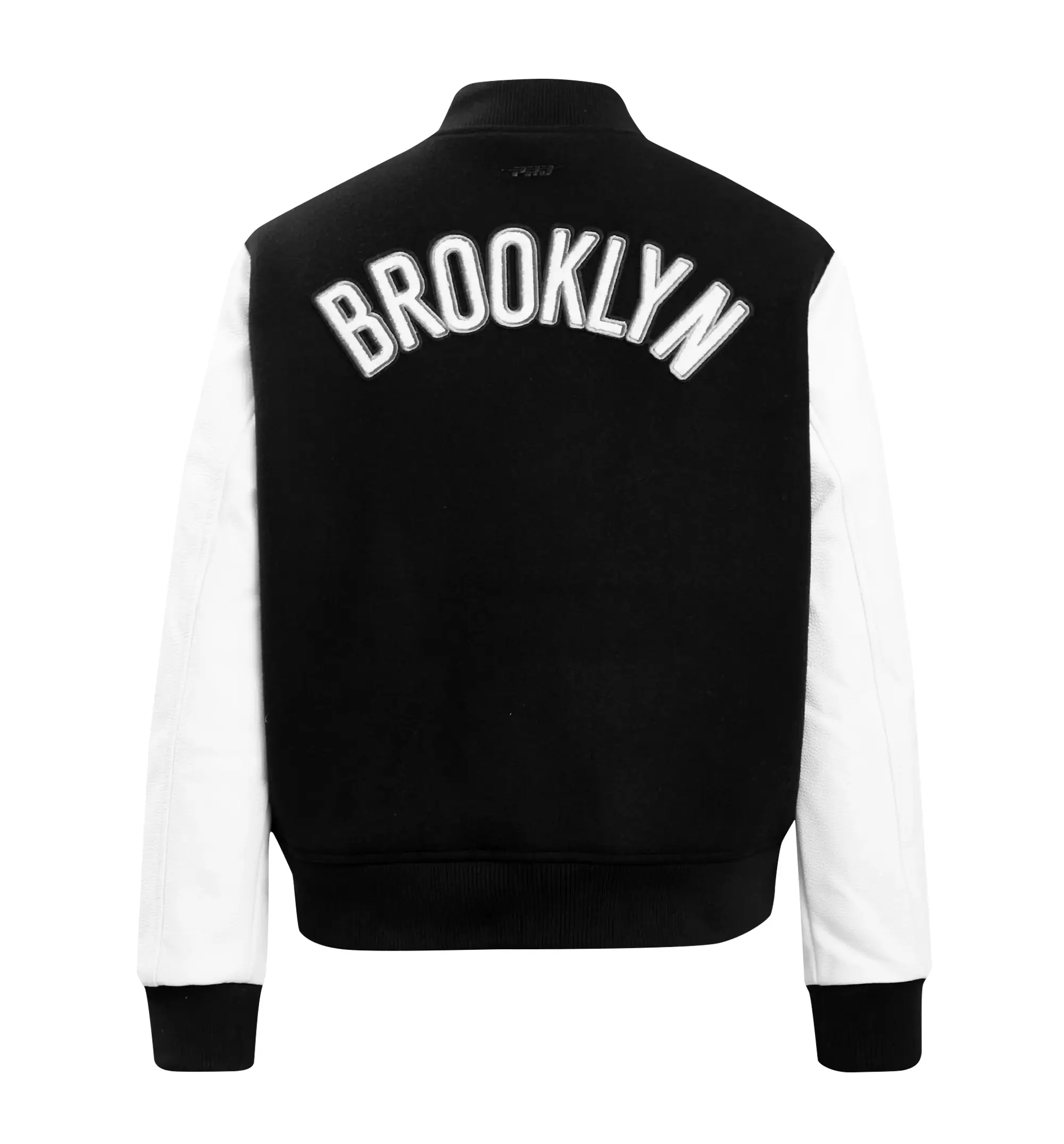 Women´s-Brooklyn-Nets-Classic-BlackWhite-Wool-Leather-Varsity-Jacket-LeatherMoto