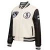 Women´s-Brooklyn-Nets-Retro-Classic-Rib-Wool-Leather-Varsity-Jacket-LeatherMoto