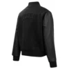 Women´s-Brooklyn-Nets-Triple-Black-Wool-Varsity-Jacket-LeatherMoto