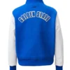 Women´s Golden State Warriors Classic Royal Blue & White Wool & Leather Varsity Jacket LeatherMoto (1)