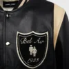 01-Bel-air-Homme-Femme-Leather-Black-Varsity-Jacket leather moto (2)