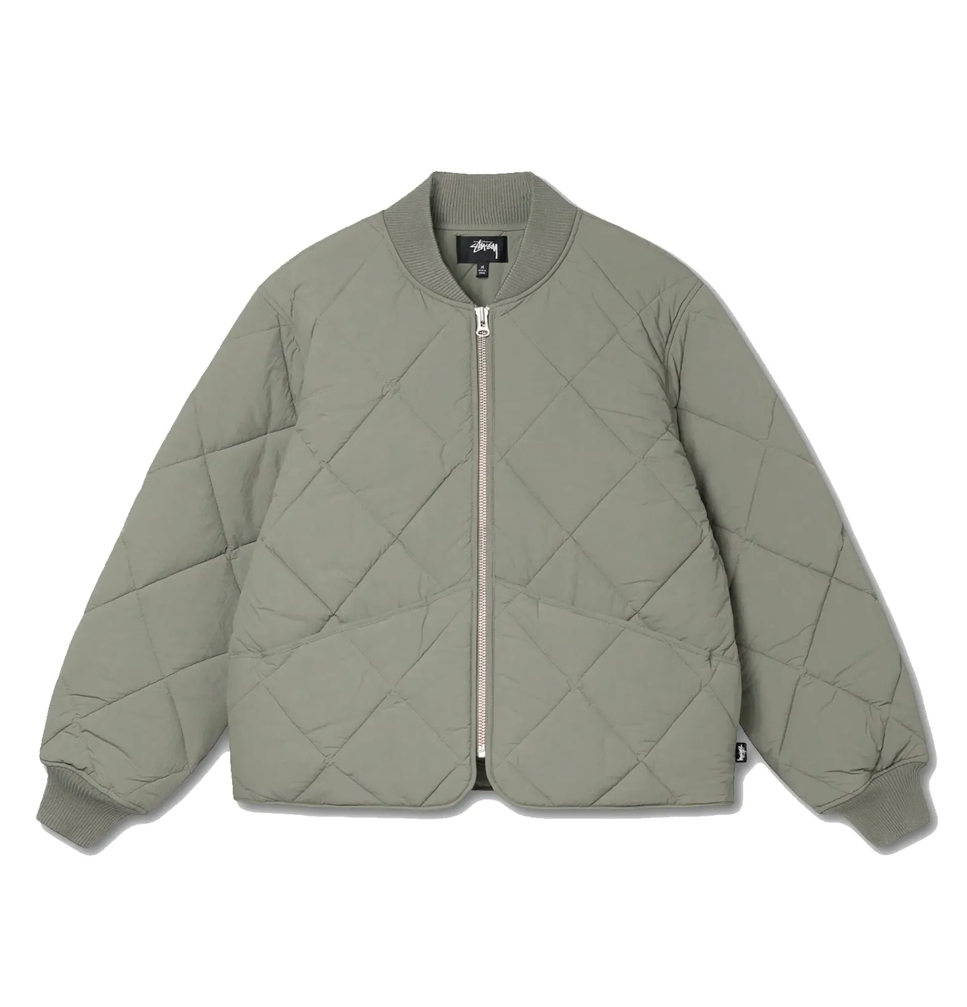 1-Stussy-Green-Windbreaker-Dice-Puffer-Jacket leather moto (2)