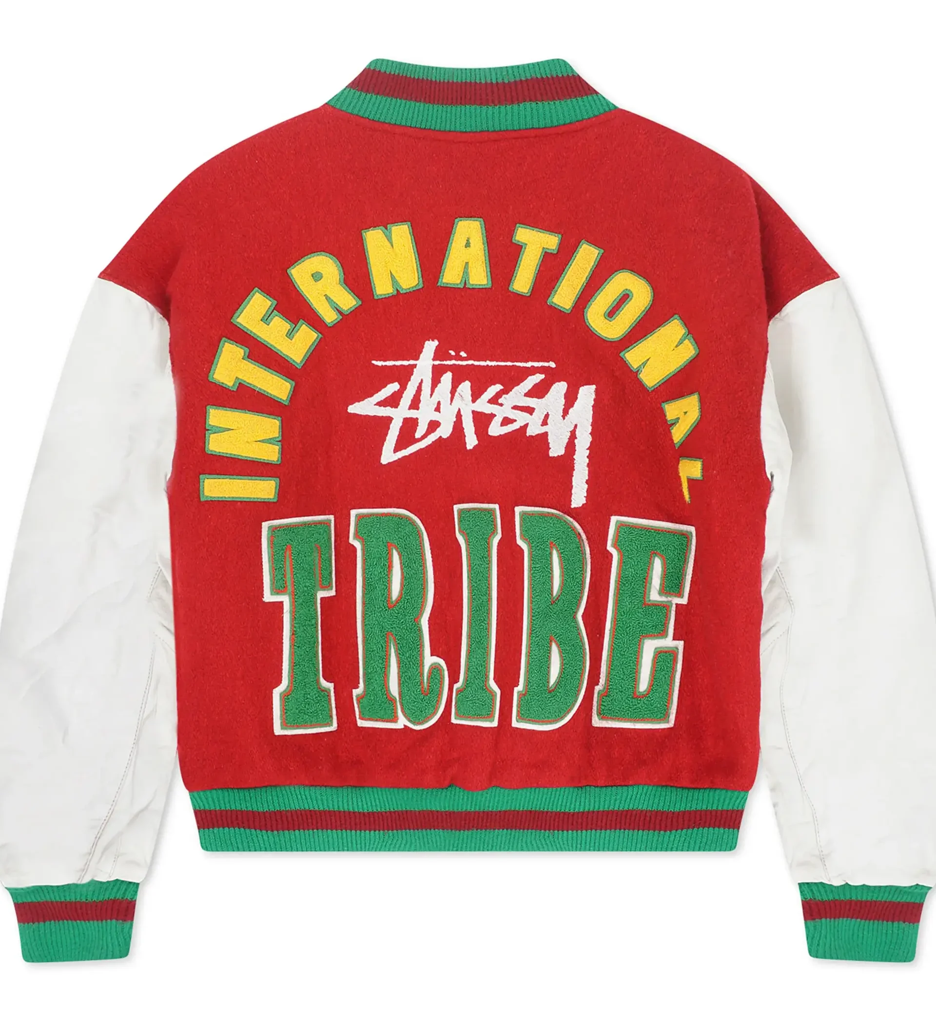 1990-Stussy-International-Tribe-Wool-Leather-Red-Varsity-leather moto (2)