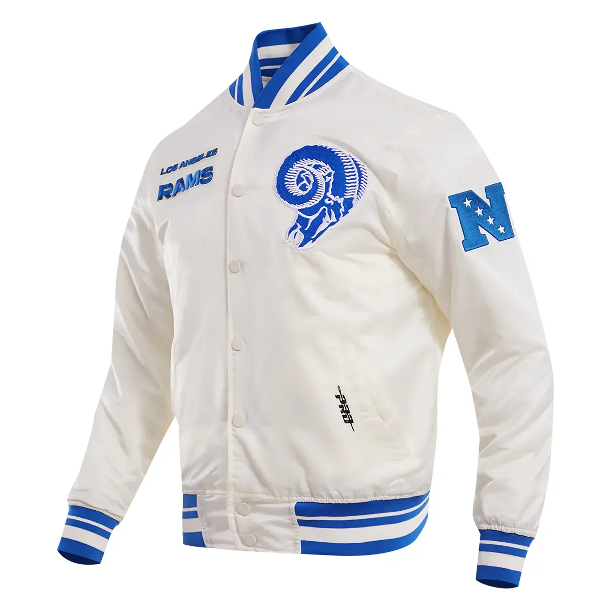 Alternative view of Los Angeles Rams Classic Retro Satin Varsity Jacket
