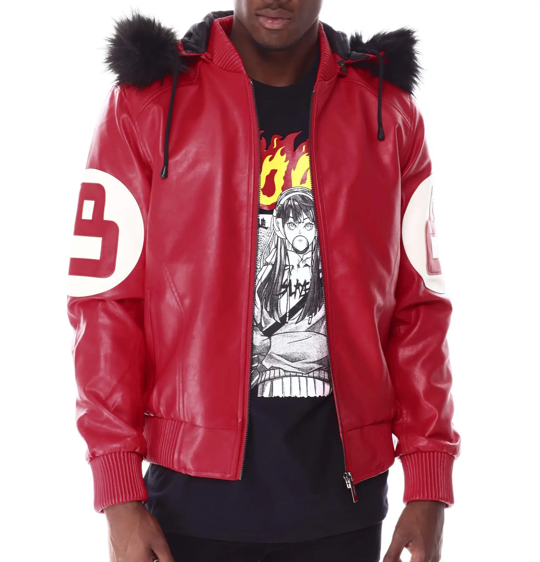 8-Ball-Red-Hooded-Leather-Bomber-Jacket team (1)