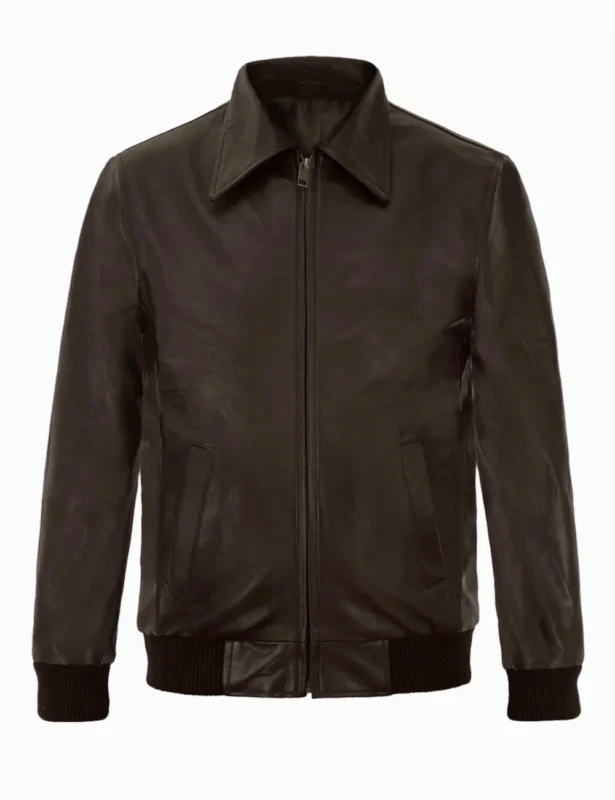 Aaron Brown Men’s Leather Bomber Jacket (1)