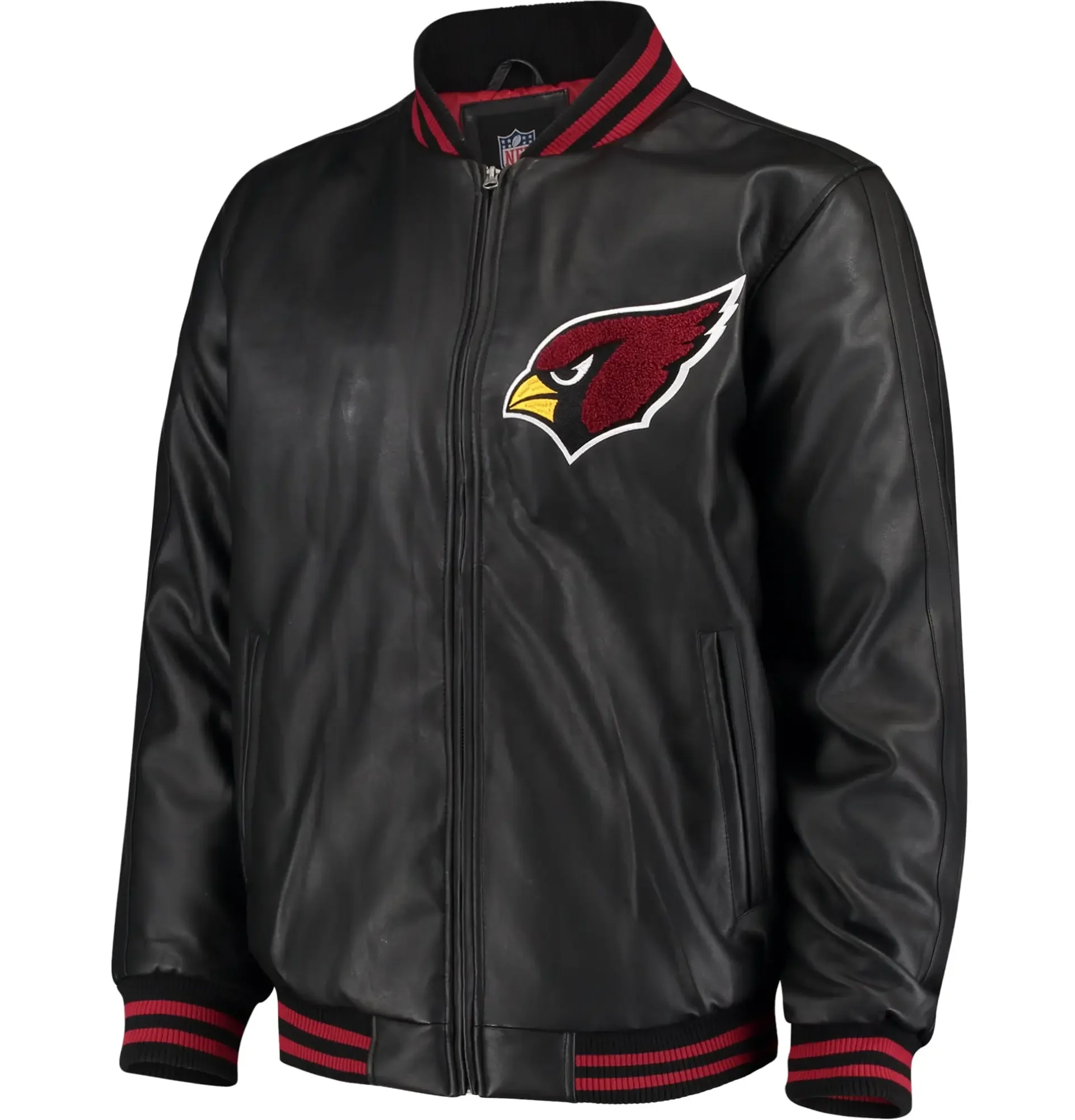 Arizona-Cardinals-G-III-Sports-by-Carl-Banks-Black-Leather-Varsity-Jacket-LeatherMoto