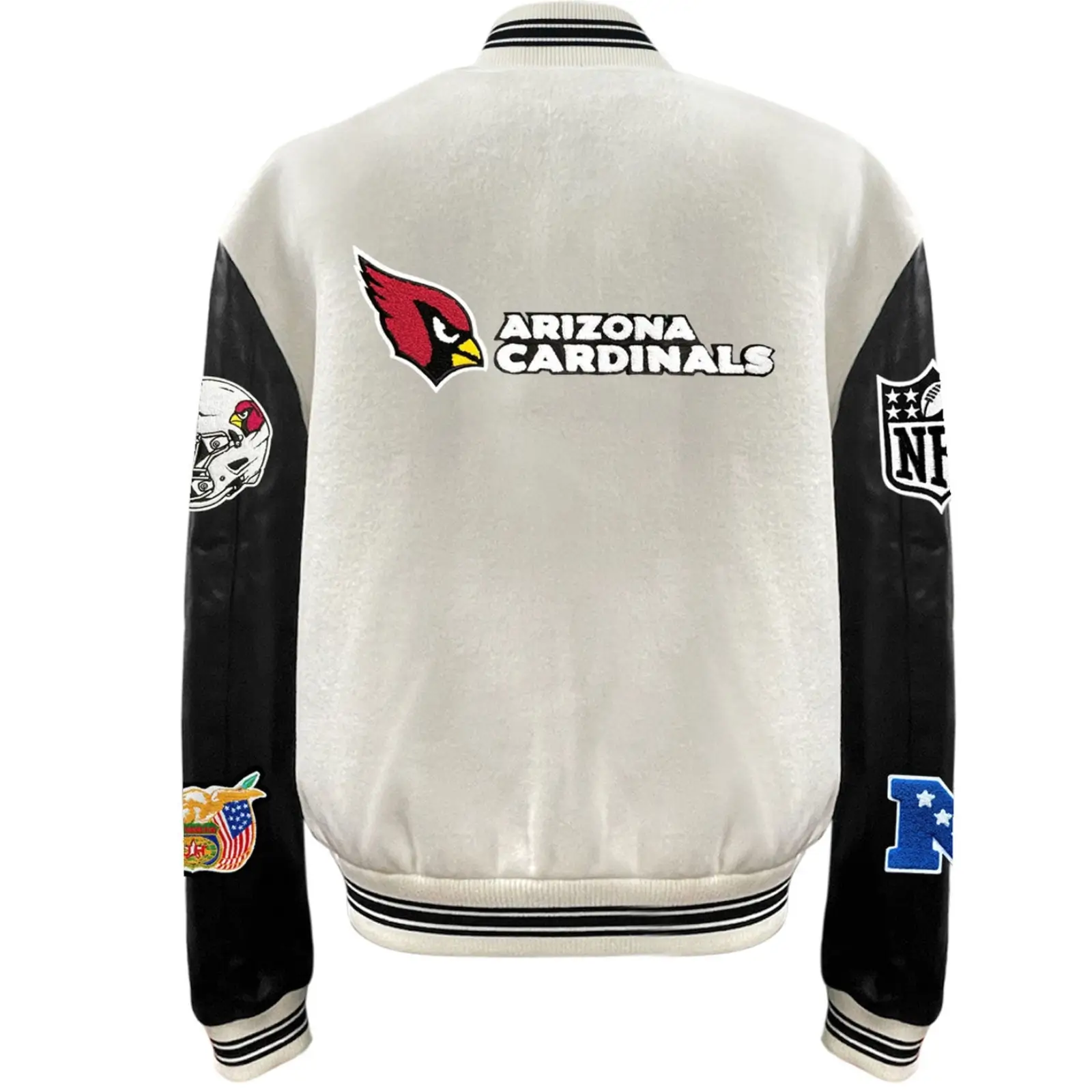 Arizona-Cardinals-Jeff-Hamilton-Ribbed-Knitted-Wool-Leather-Varsity-Jacket-LeatherMoto
