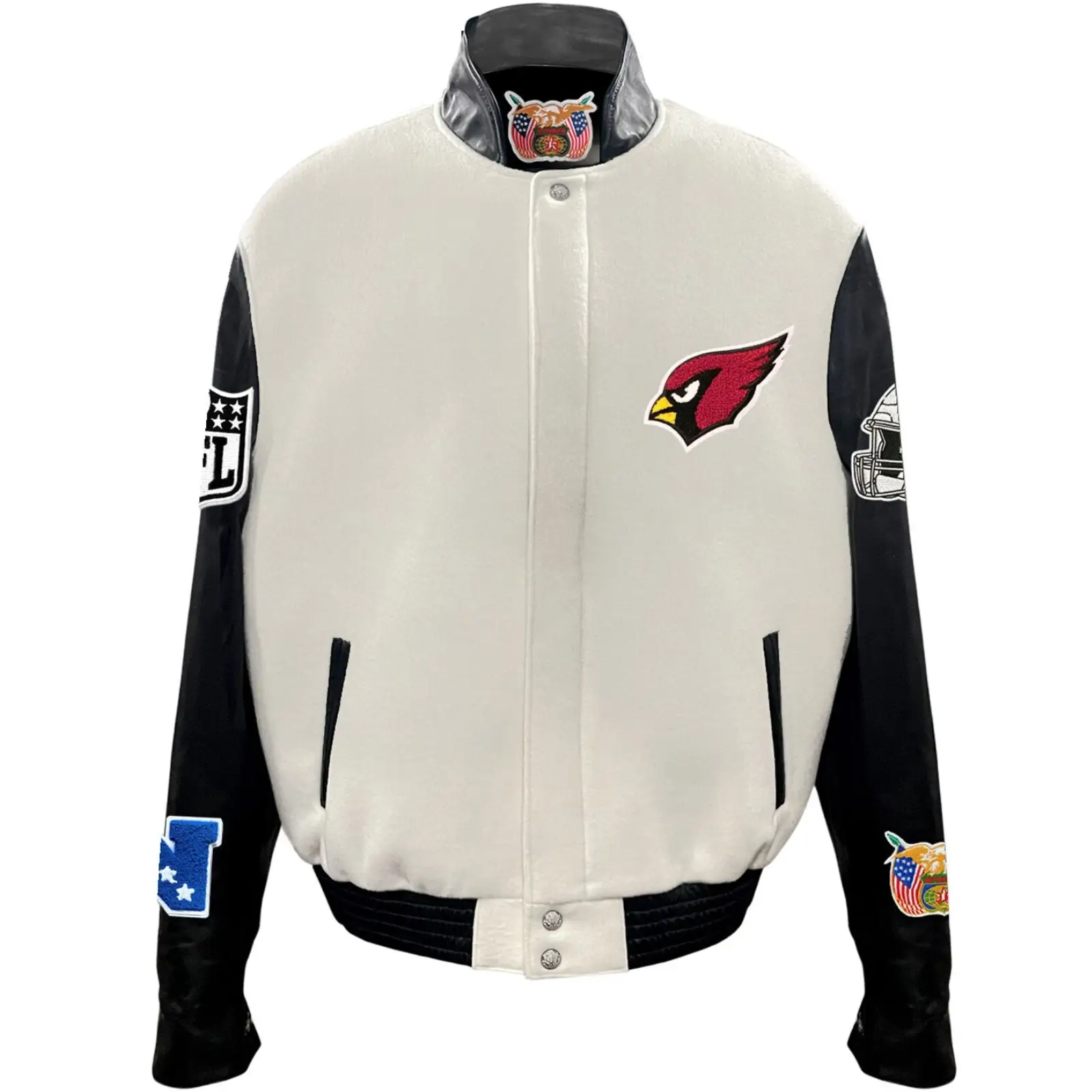 Arizona-Cardinals-Jeff-Hamilton-Wool-Leather-Varsity-Jacket-White-Black-LeatherMoto