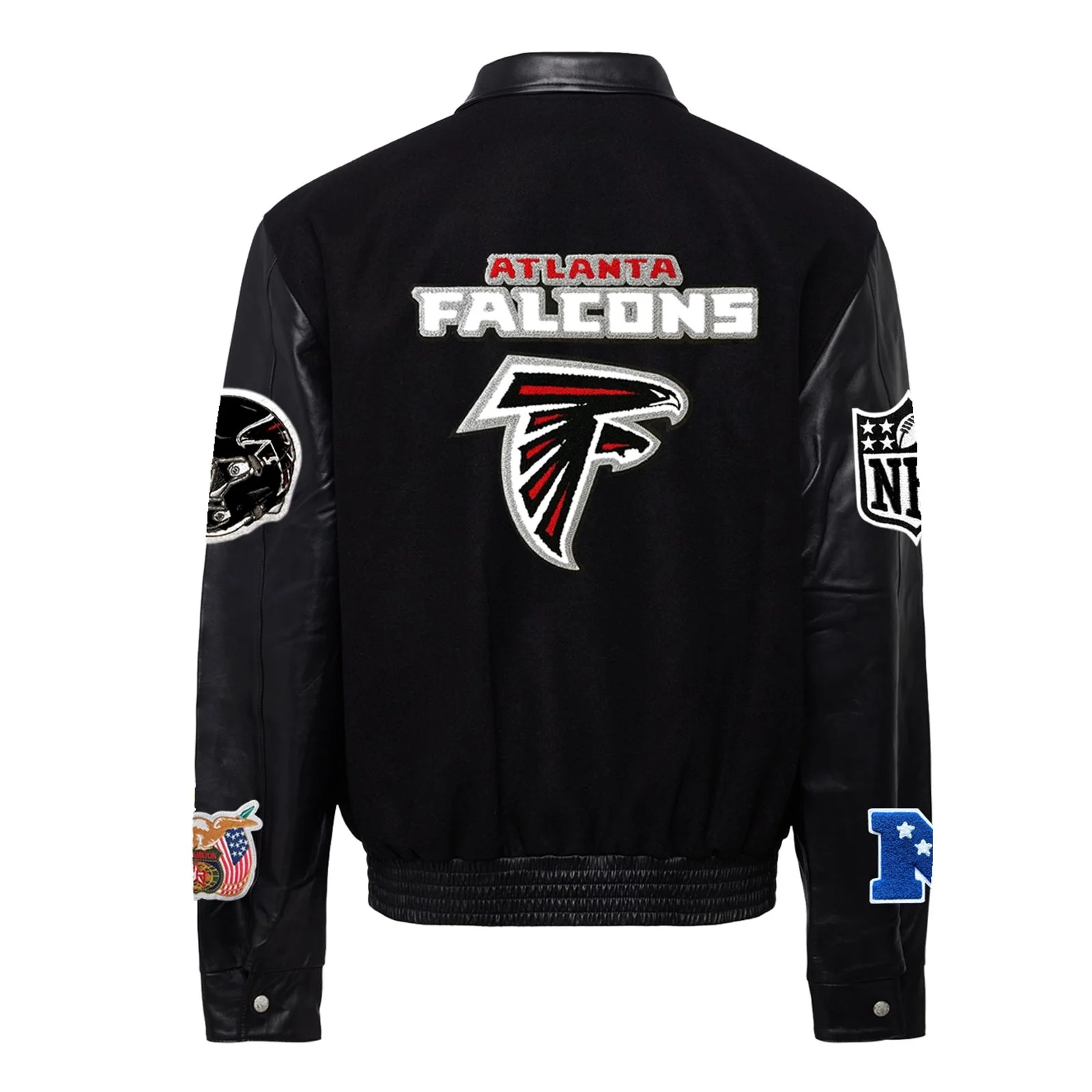 Atlanta-Falcons-Jeff-Hamilton-Black-Wool-And-Leather-Varsity-Jacket-LeatherMoto