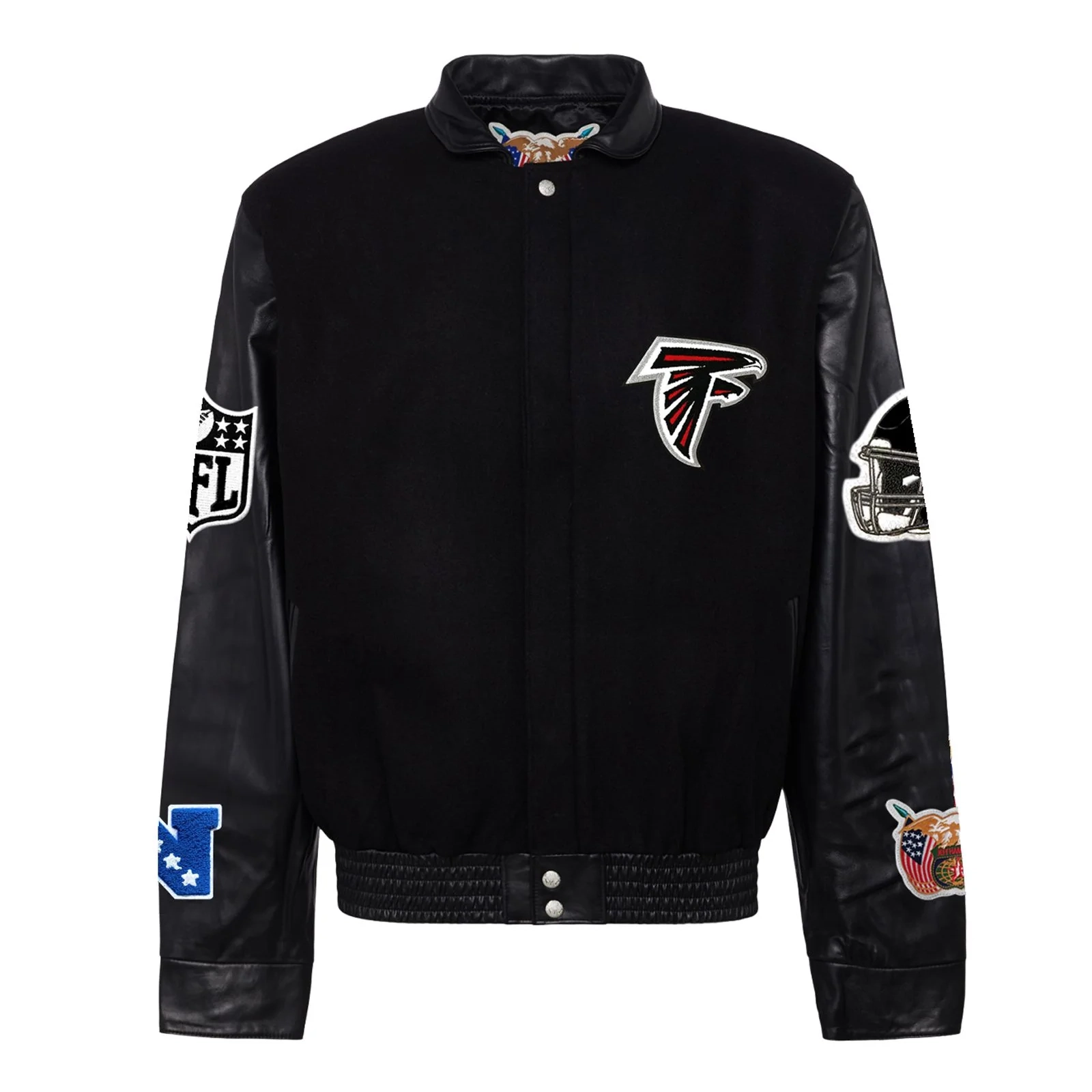 Atlanta-Falcons-Jeff-Hamilton-Black-Wool-And-Leather-Varsity-Jacket-LeatherMoto