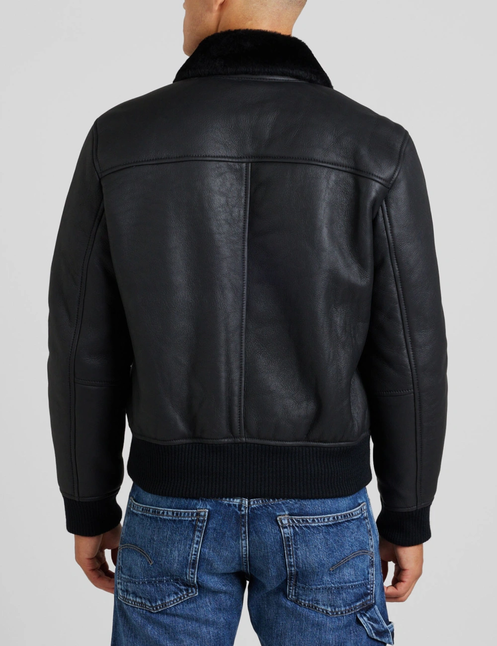 Aviator Edge Leather Bomber Jacket (4)