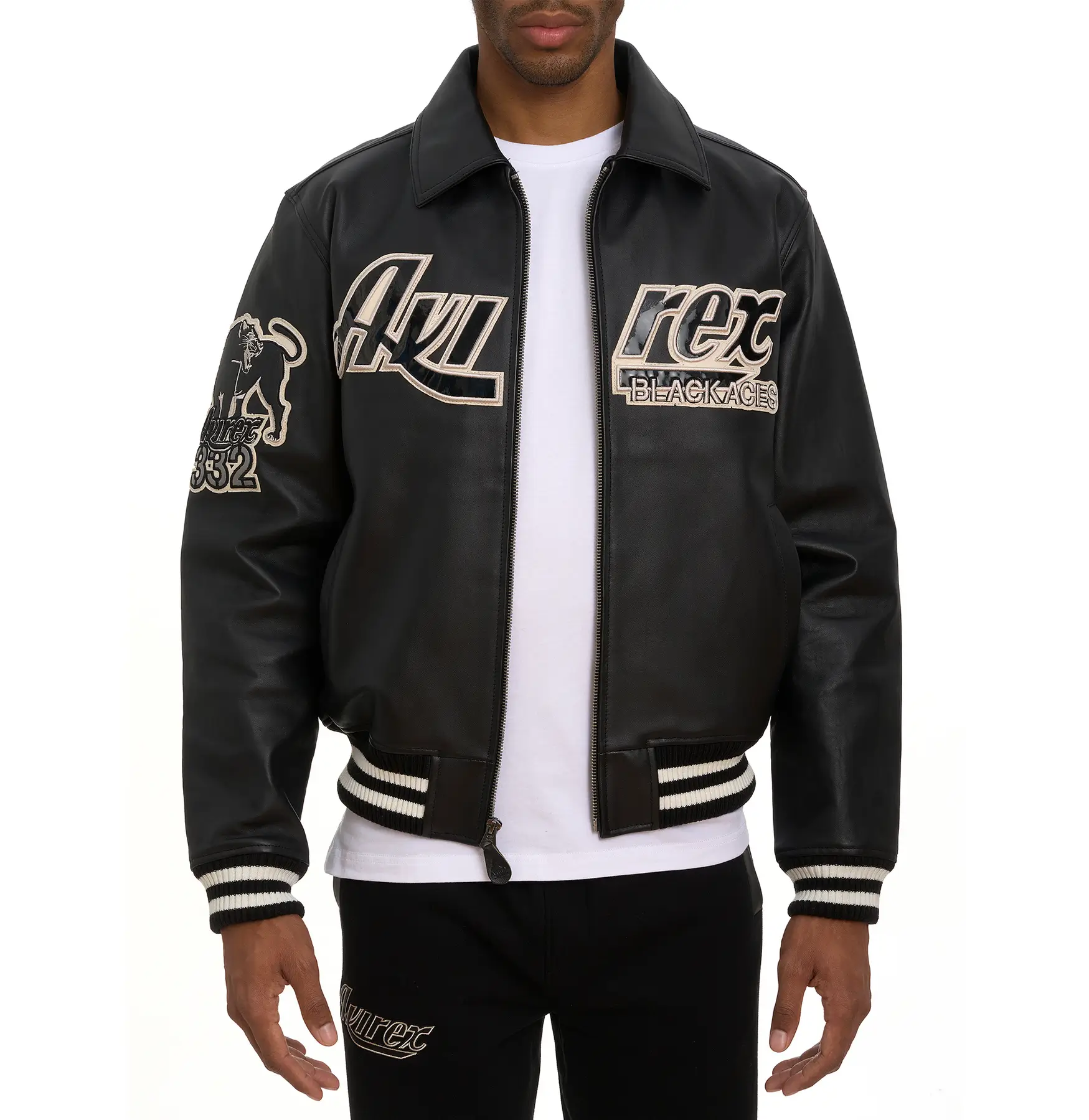 Avirex-Black-Aces-A-2-LEATHER MOTO