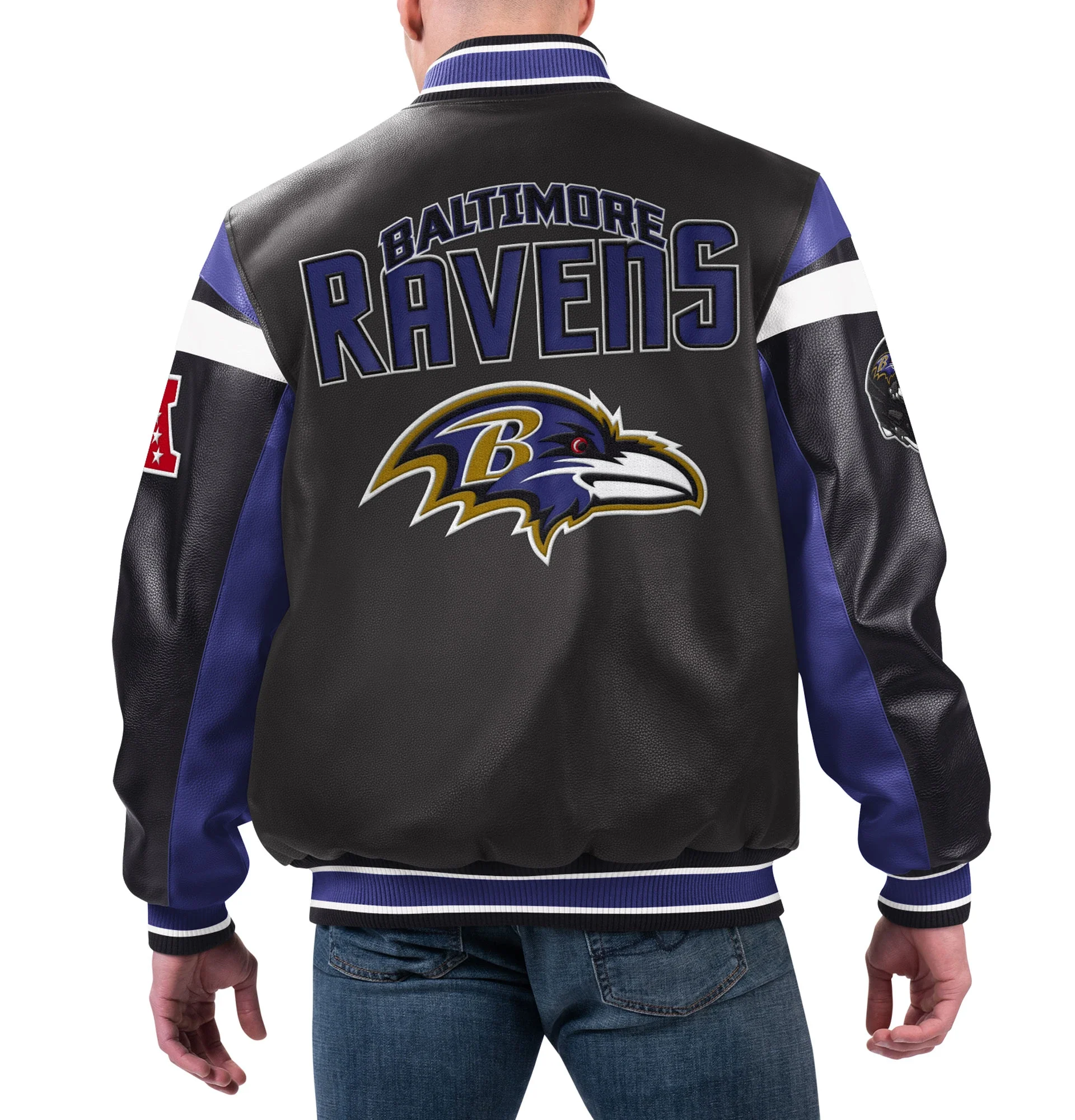 Baltimore-Ravens-Full-Zip-Leather-Varsity-Jacket-Black-LeatherMoto