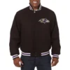 Baltimore-Ravens-Handmade-Wool-Jacket-Black-LeatherMoto