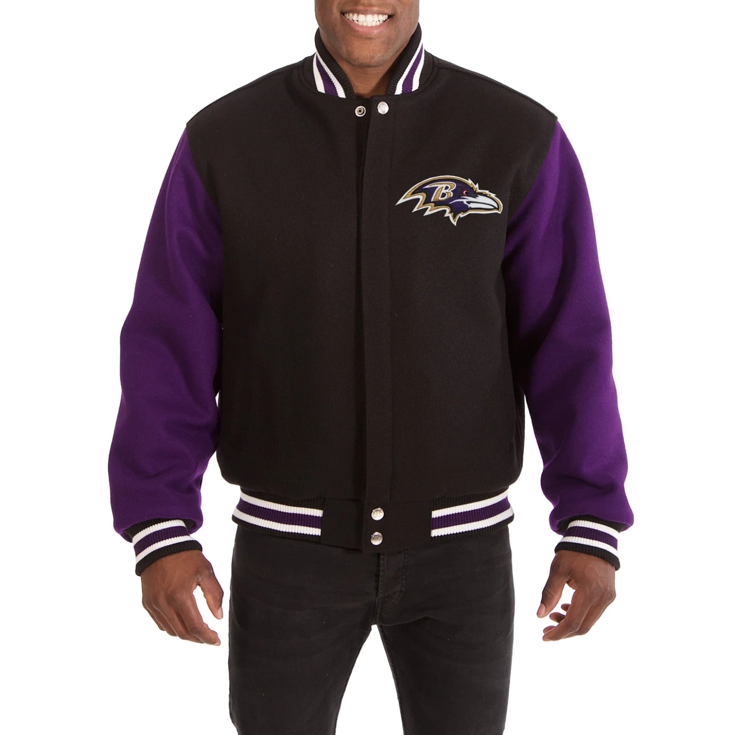 Baltimore-Ravens-Handmade-Wool-Varsity-Jacket-Black-Purple-LeatherMoto
