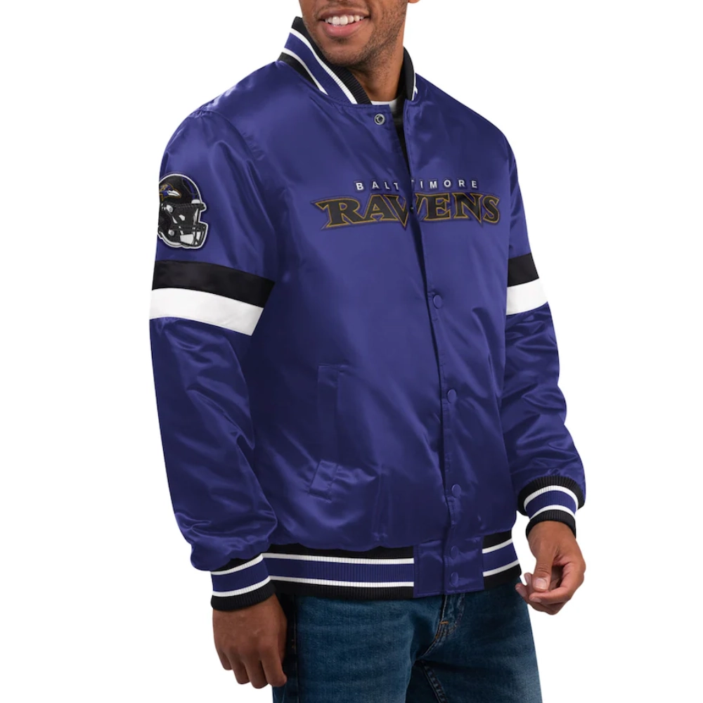 Baltimore-Ravens-Home-Game-Full-Snap-Satin-Varsity-Jacket-Purple-LeatherMoto