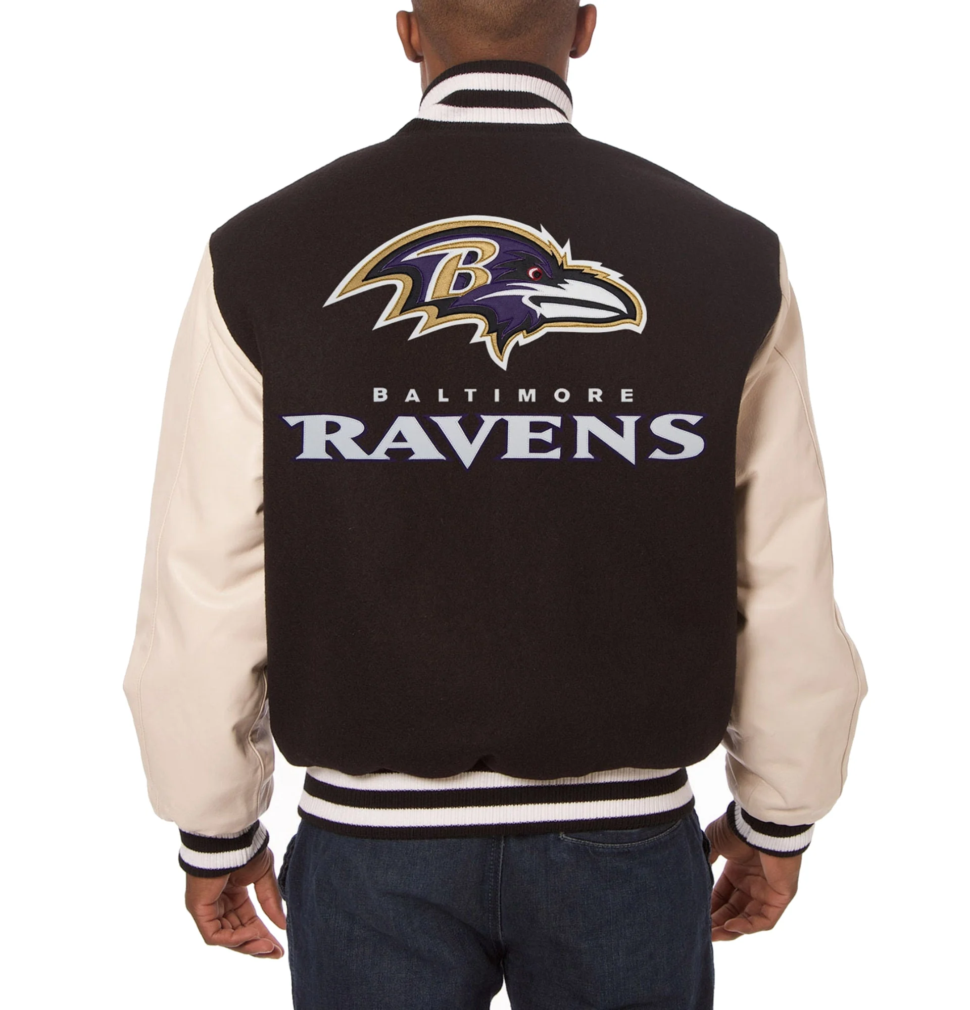 Baltimore-Ravens-Two-Tone-Real-Wool-Leather-Varsity-Jacket-Black-Cream-LeatherMoto
