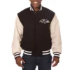 Baltimore-Ravens-Two-Tone-Real-Wool-Leather-Varsity-Jacket-Black-Cream-LeatherMoto