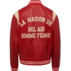Bel-Air-Homme-Femme-Leather-Red-Varsity-Jacket- leathe moto (4)