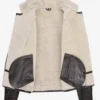Blen Cross-Zip Shearling Aviator Jacket - Black Champagne Sheepskin (2)