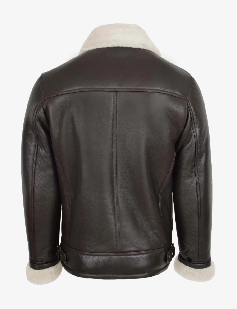 Blen Cross-Zip Shearling Aviator Jacket - Black Champagne Sheepskin (5)