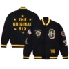 Boston-Bruins-OVO-x-NHL-Black-Full-Snap-Varsity-Jacket-leather moto (2)